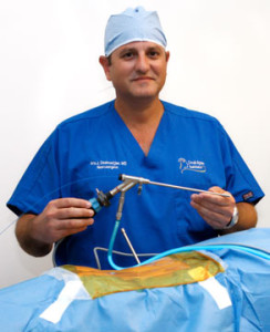 Dr. Deuk Performing Laser Spine Surgery